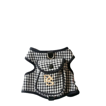 Pet Vest Houndstooth Pet Suit