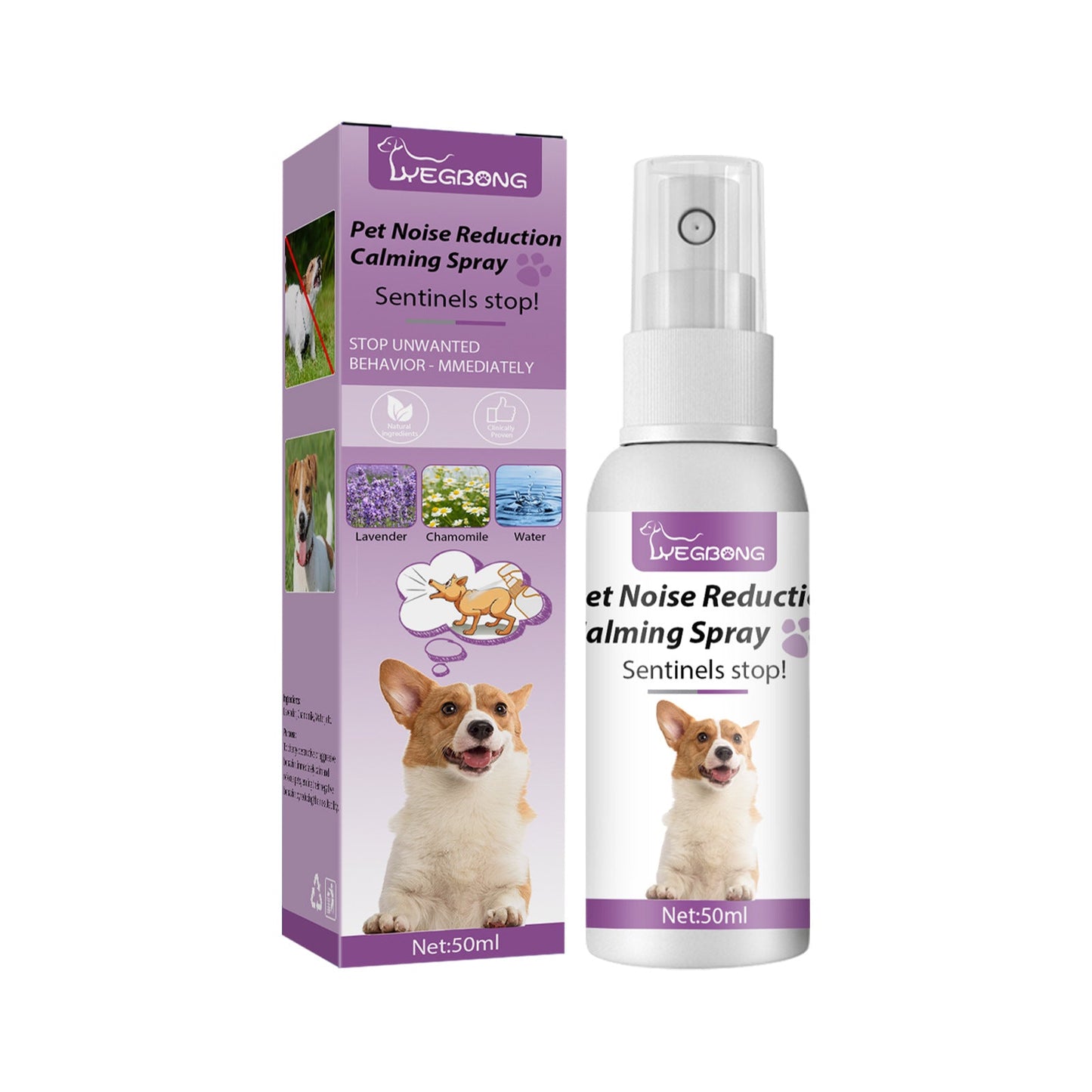 Spray anti-bruit pour animaux de compagnie Apaisant et apaisant pour animaux de compagnie 